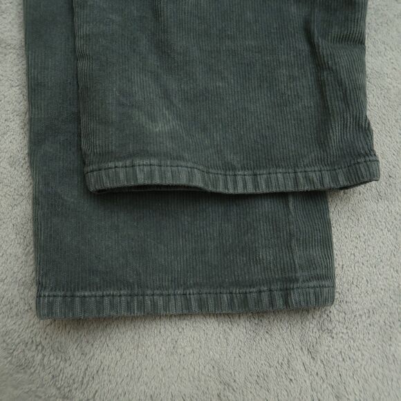 American Eagle Mom Jeans Women's 4R Green Mid-Rise Straight Corduroy 27" Inseam - Picture 16 of 16